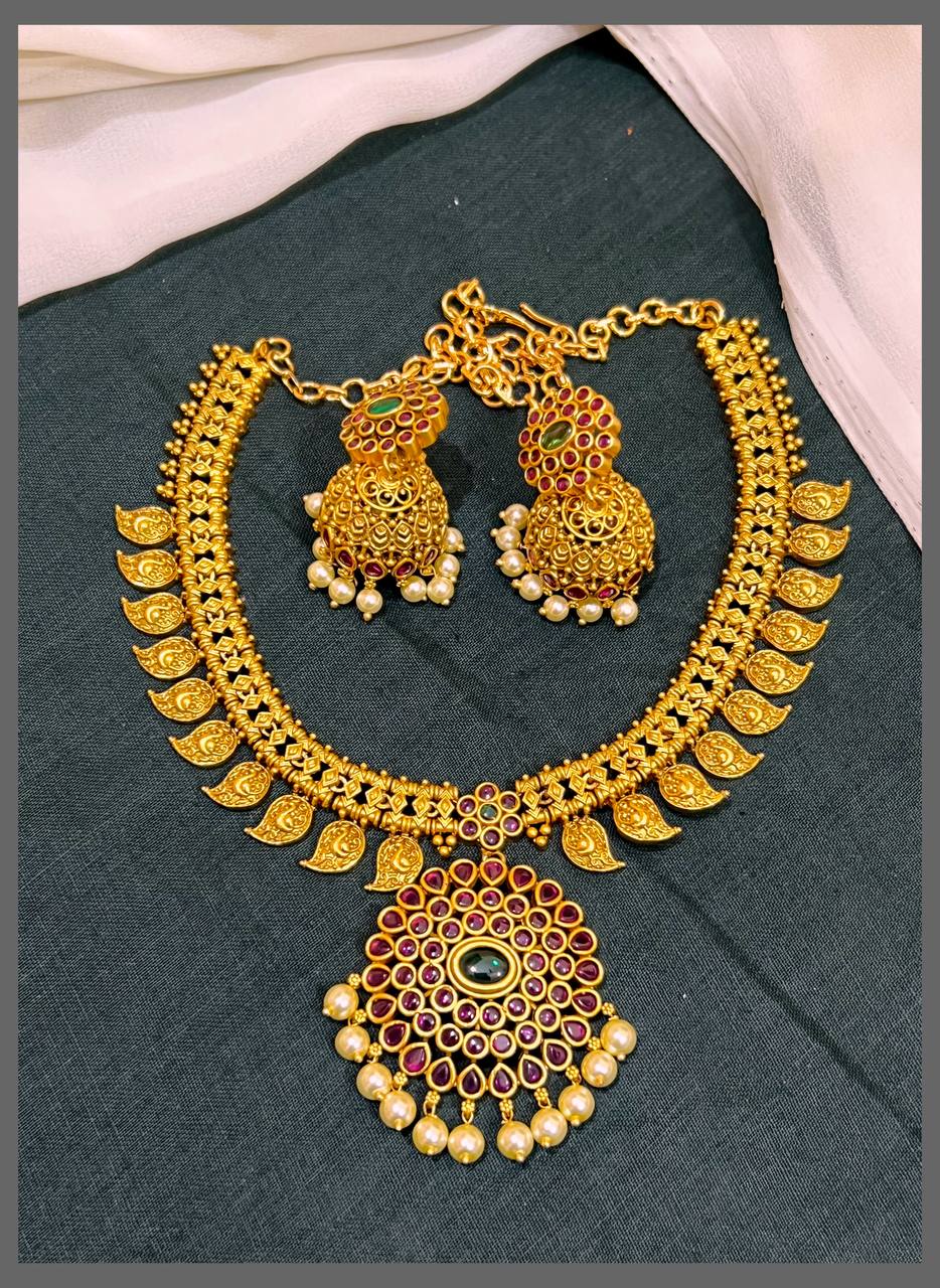 Beautiful Mango Necklace IN Nakshi - NN00598
