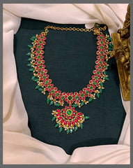 Rich Beautiful Multi Colour Flower Neclace in Kundan - KN00534