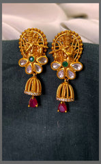 Beautiful Krishna Earring with Small jhumki in Nakshi - NE00622
