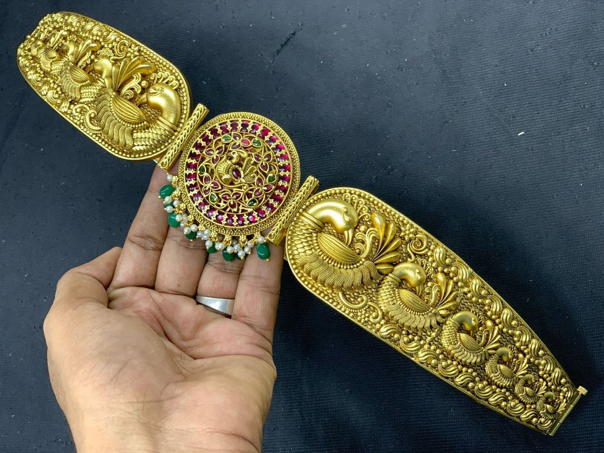 Nakshi Traditional Kempu Waist Belt - WB0031