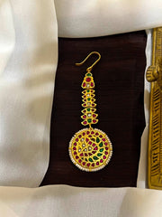 Jadau Tika in traditional look with Peacock - HA0022