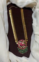Kaasu Haram With Jadau Peacock Pendant - KH0059