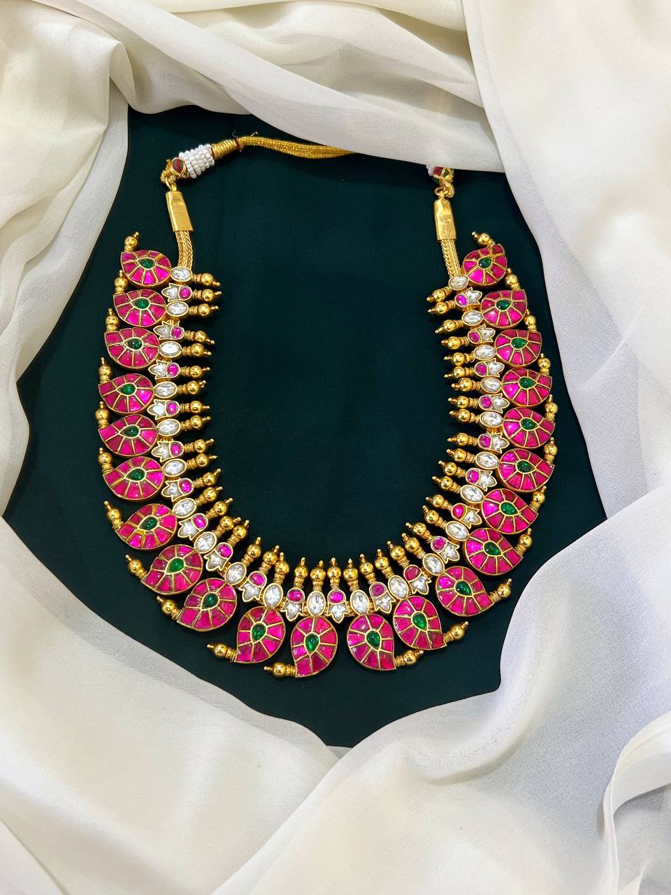 Multi Color Mango Jadau Kundan Haram - KH0080