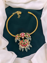 Chand bail Lotus Jadav Kundan Multi Necklace - KN0038