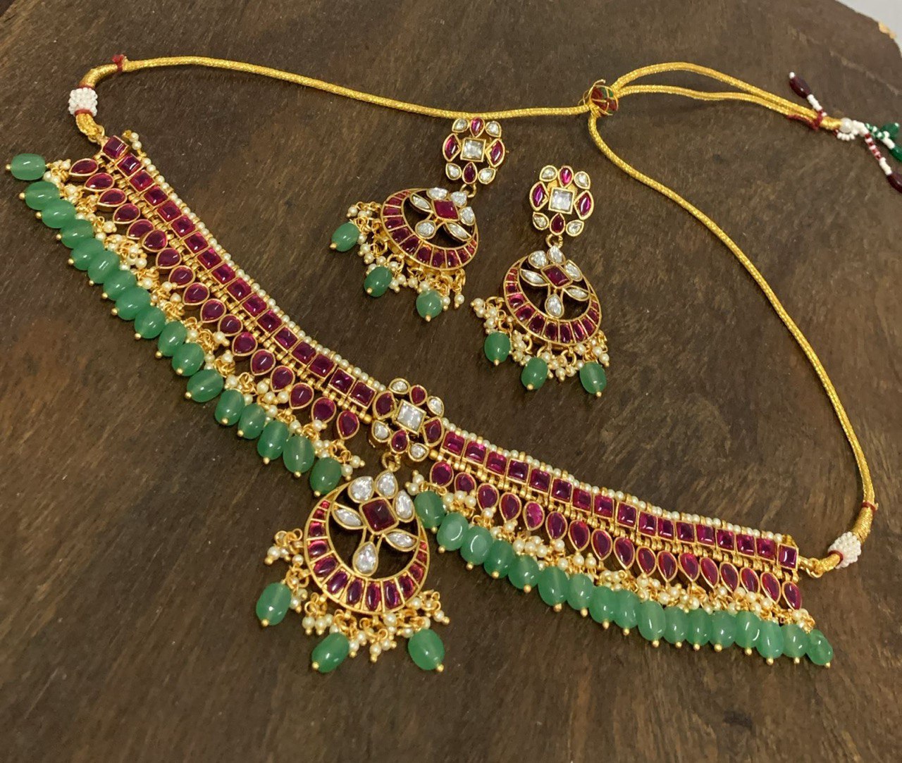 Kempu Stone Mega Choker - NN00143