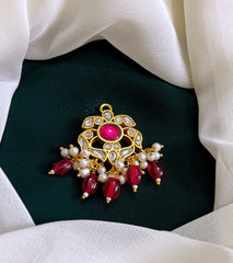 White Stone Kundan pendent - KP0058