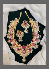 Grand Gold Polish Guttipusalu with Earrings - KH00143