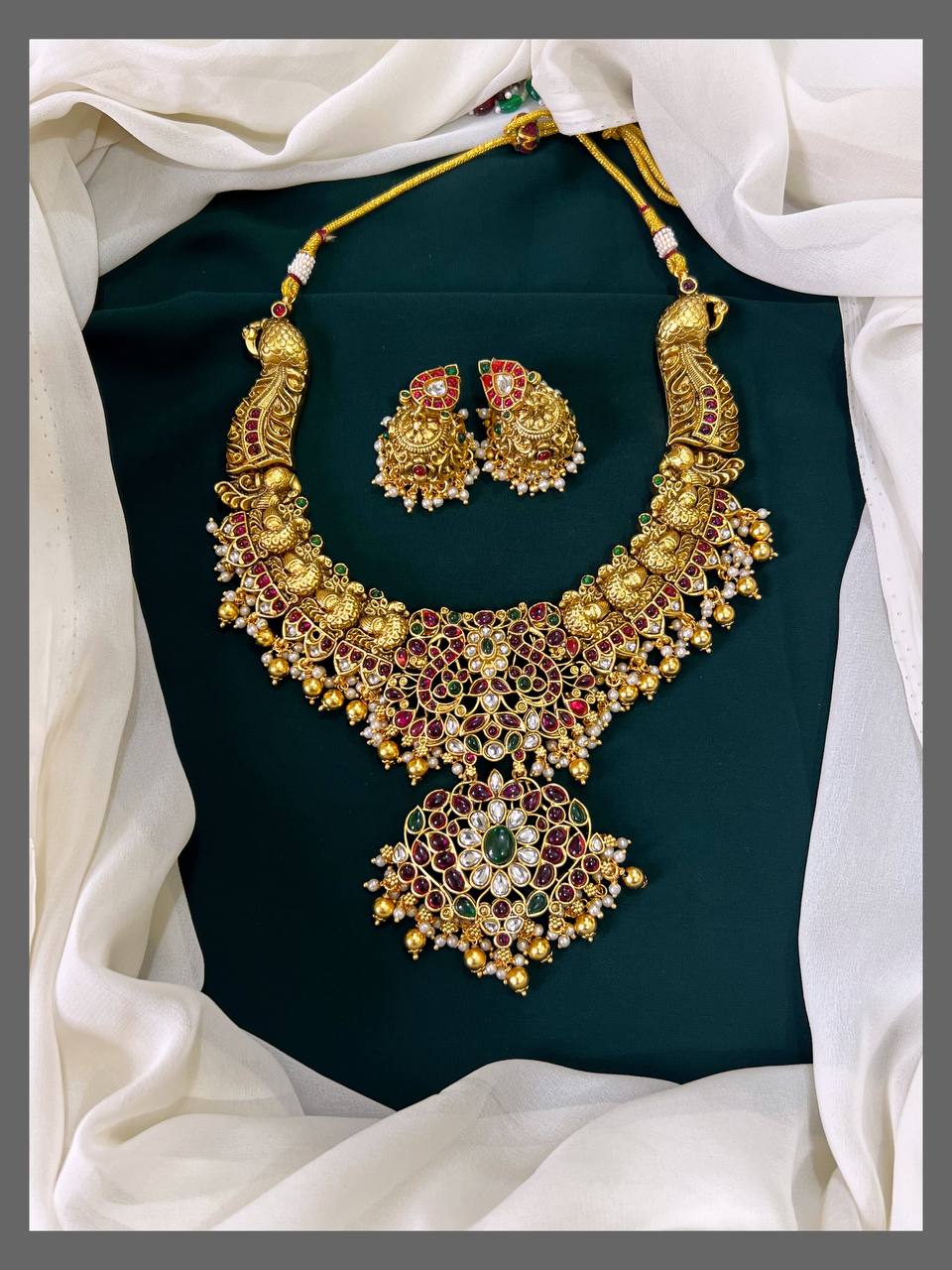 Nakshi Necklace with Gold Beads - NN00167