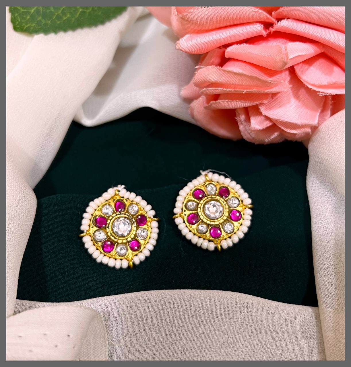 Flower Pattern Jadau Bugadi - BU0088