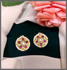 Flower Pattern Jadau Bugadi - BU0088