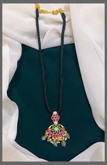 Black Dori With Chandali Pendent - BD0053