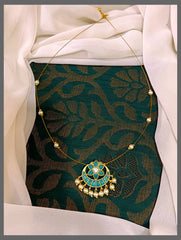 Invisible Chain With Chandbali Pendent - KN00423