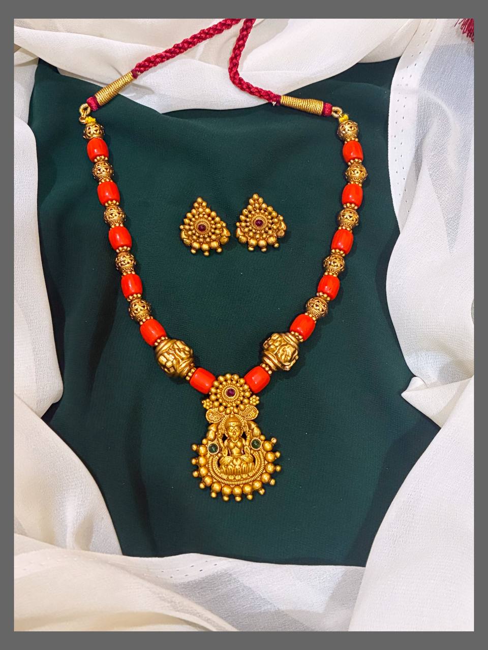 Coral Lakshmi Necklace - NN00390