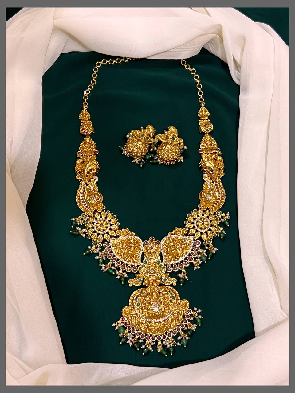 Beautiful Lakshmi Haram In Nakshi - NH00241
