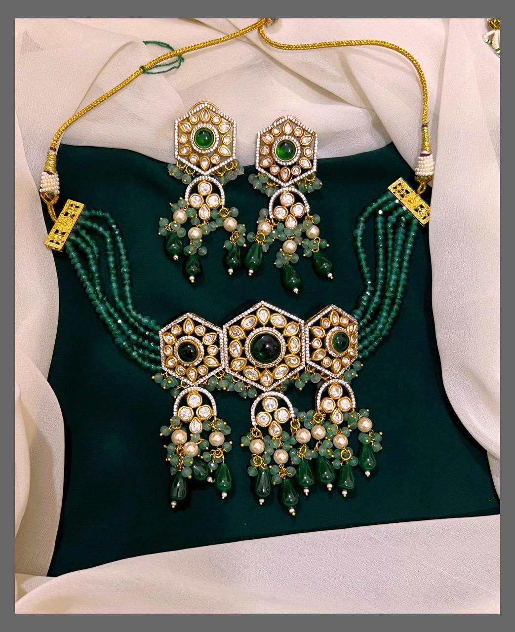 Emerald Pearl Necklace - PB00113