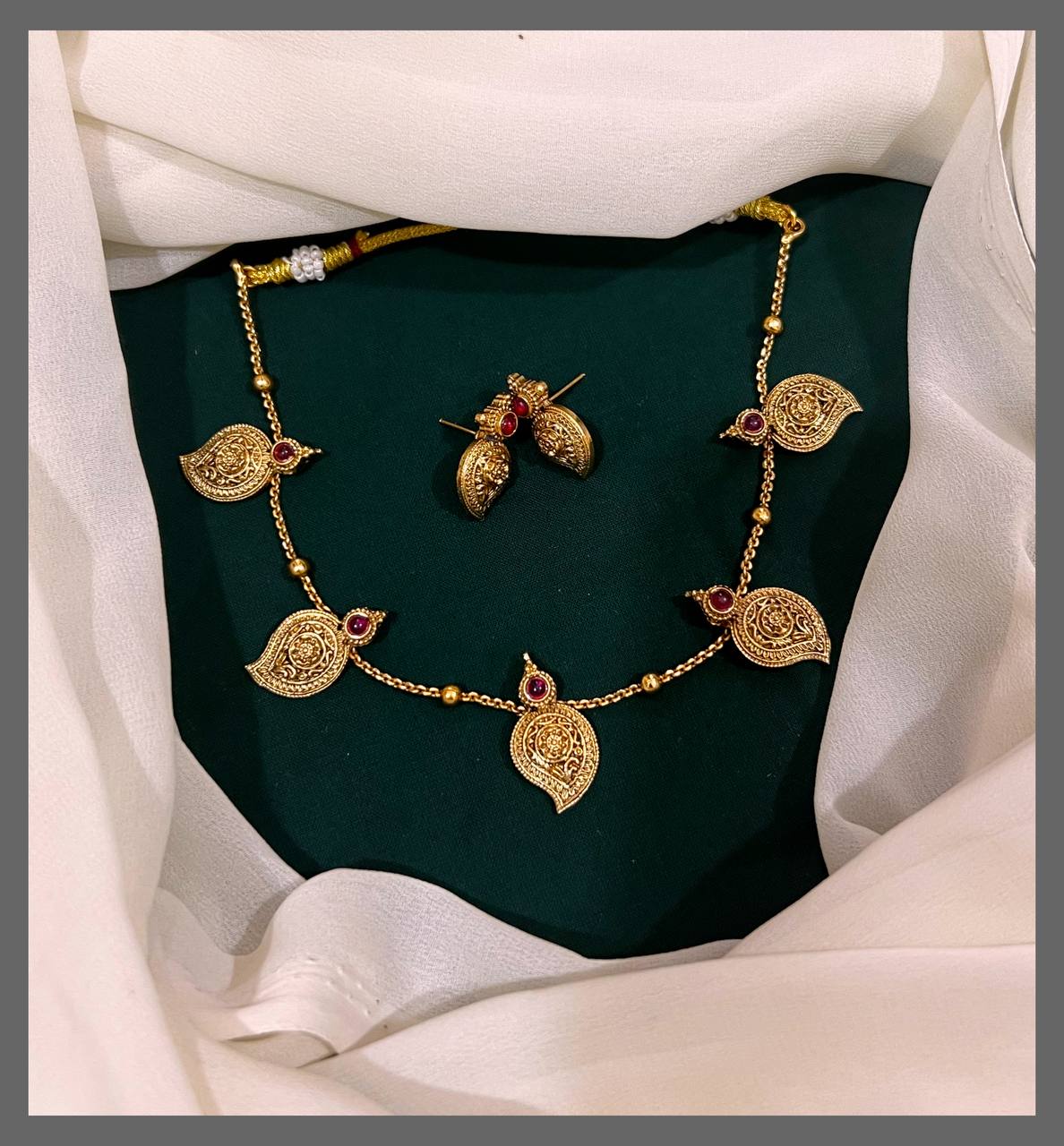 Mango Necklace In Nakshi - NN00474