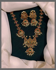 Multi Antique Necklace in Nakshi - NN00547
