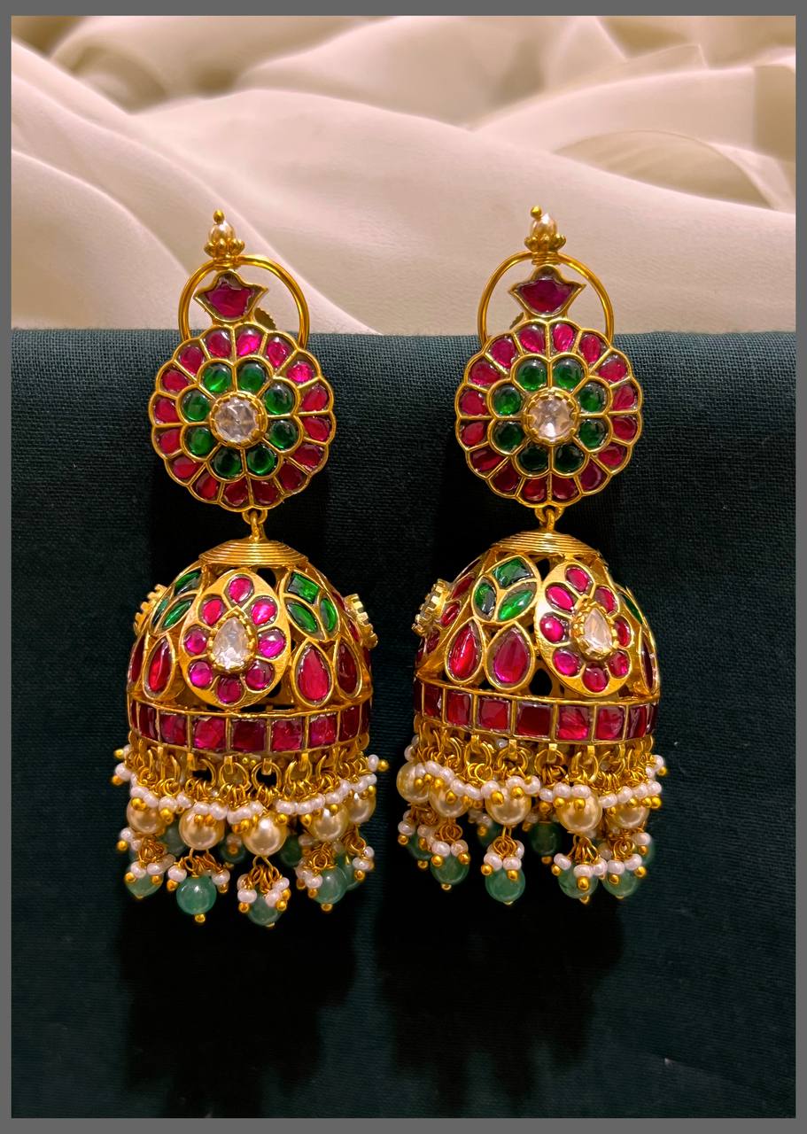 Jadau Traditional Jhumkis - KE00508