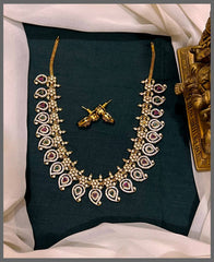 Mango Necklace with Multi Colour in Nakshi - NN00649