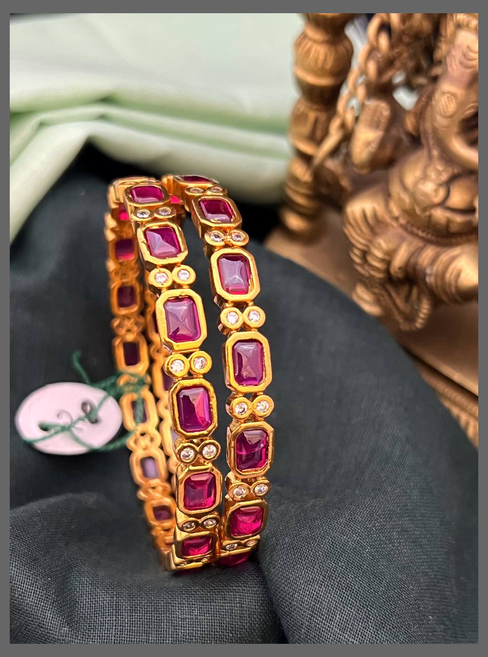 Ruby Bangle in Nakshi - BG00570