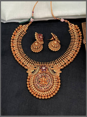 Lord Ganesh Pendant with Rich Necklace in Nakshi - NN00834