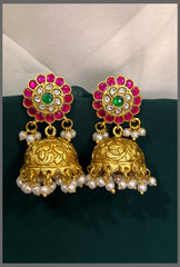 Jadau Bottu Jhumki With Screw - KE00403