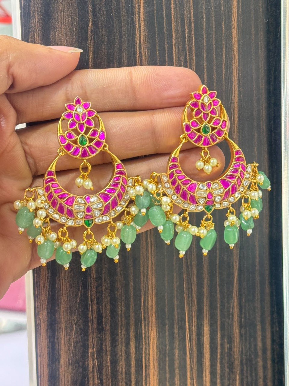 Jadau Chandbali Earrings - KE00133
