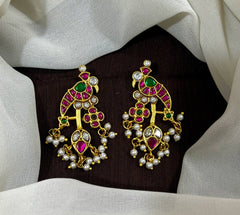 ParrotBugadi In Jadau Wth Pearls  - BU0043