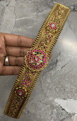 Nakshi Jadau Temple Collection Waist Belt - WB0056