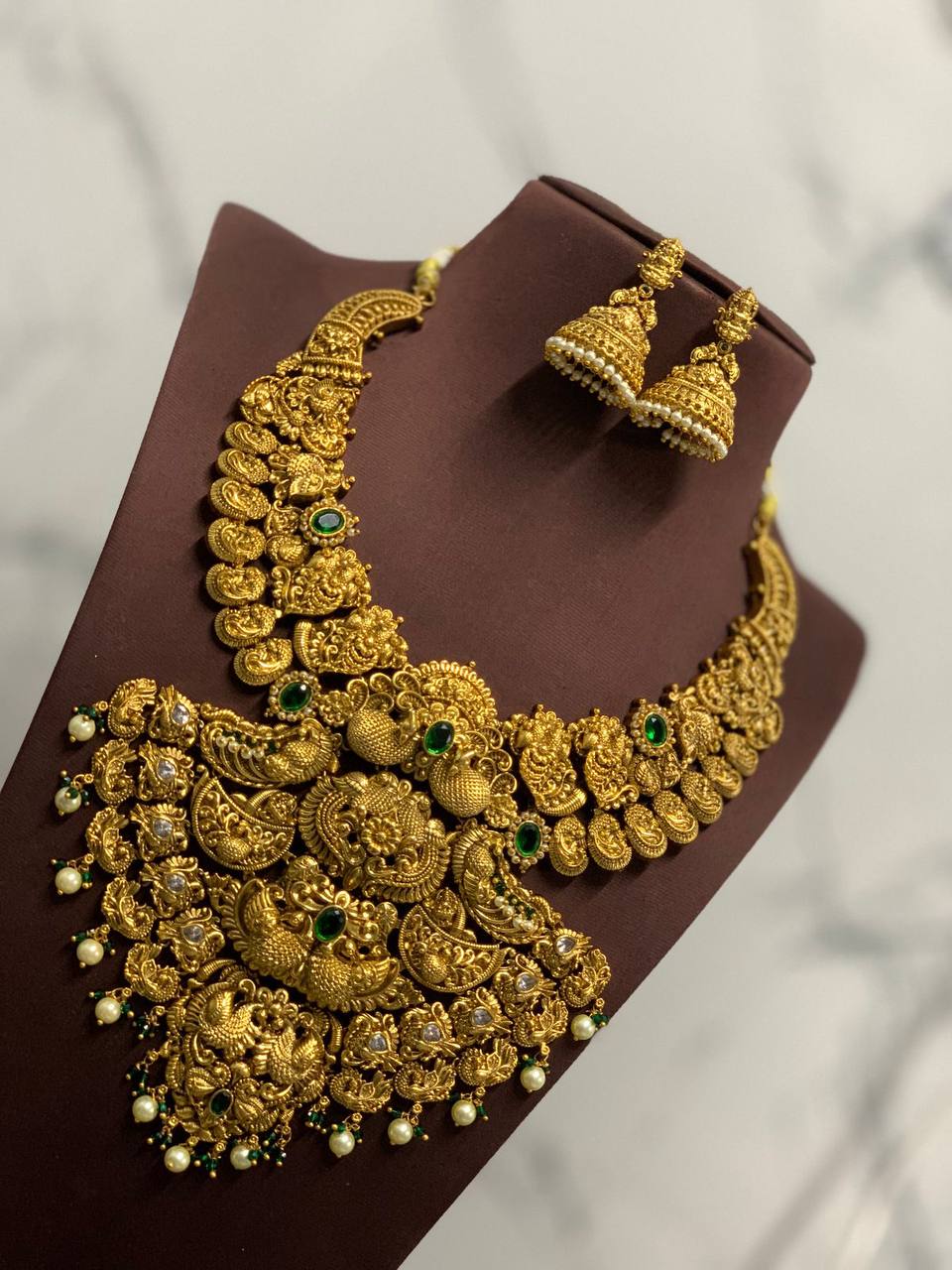 Jadau Nakshi Grand Choker with Jhumkis - NN00995