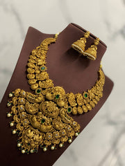 Jadau Nakshi Grand Choker with Jhumkis - NN00995