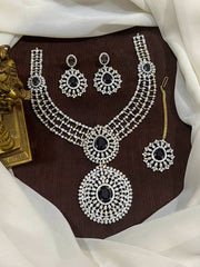 Daimond detachable pendant combo with Earrings and Tika - DH008