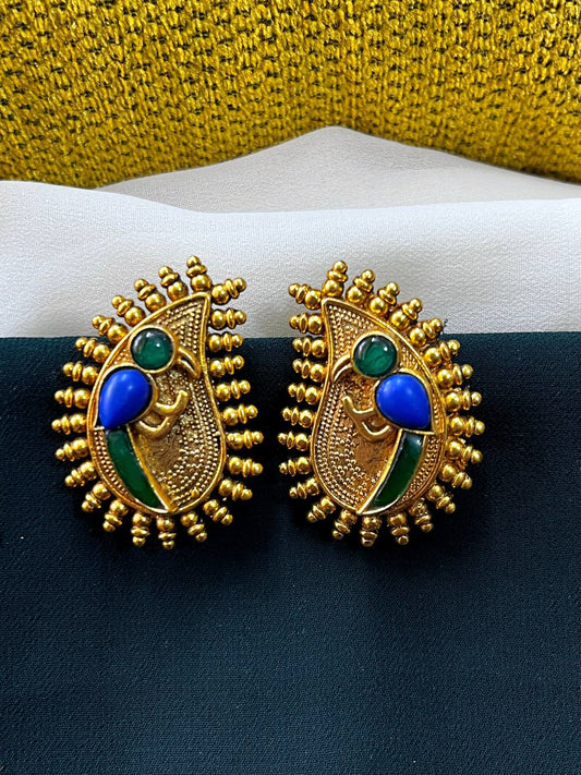 Emerald  Kundan Earrings -KE0088