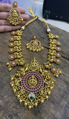 Ruby Lakshmi in Naskhi Necklace - NN00121