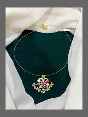 Navaratna Pendant Invisible Chain - KN00166