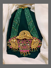 Jadau Emerald Gold Replica Long Haram - KH00166