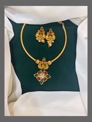 Multi Flower Necklace In Nakshi - NN00377