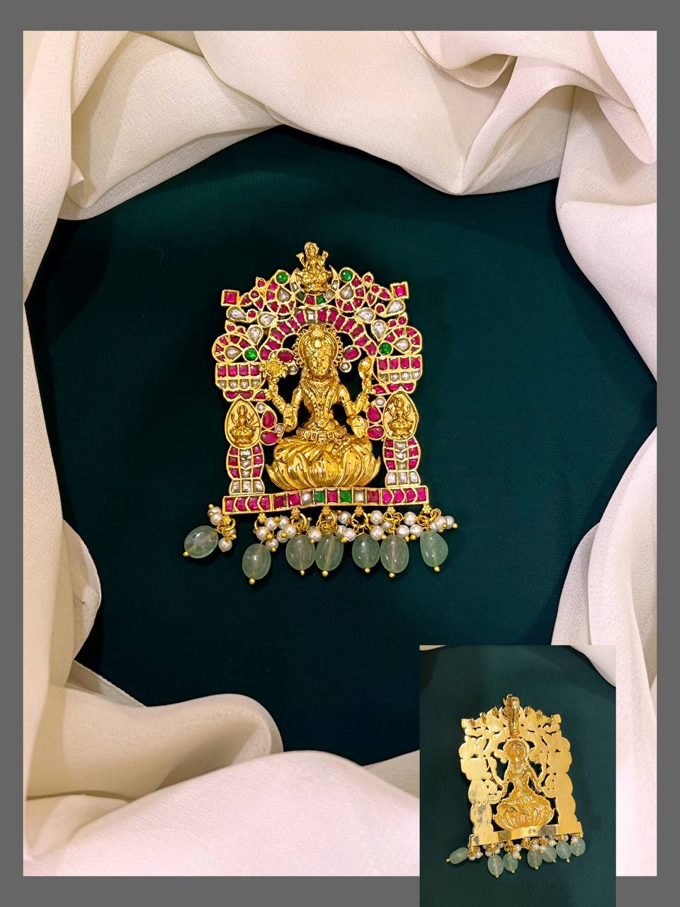 Lakshmi Kundan Pendent With Pearls - KP0051