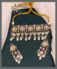 Rich White Chokar in Kundan - KN00512