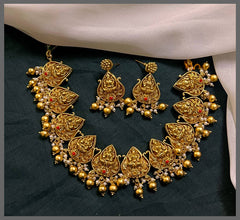 Double Side Necklace  In Nakshi - NN00631