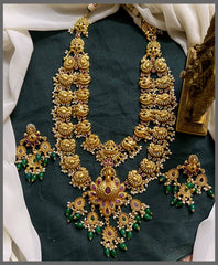 Double Layer Peacock Haram In Nakshi - NH00340