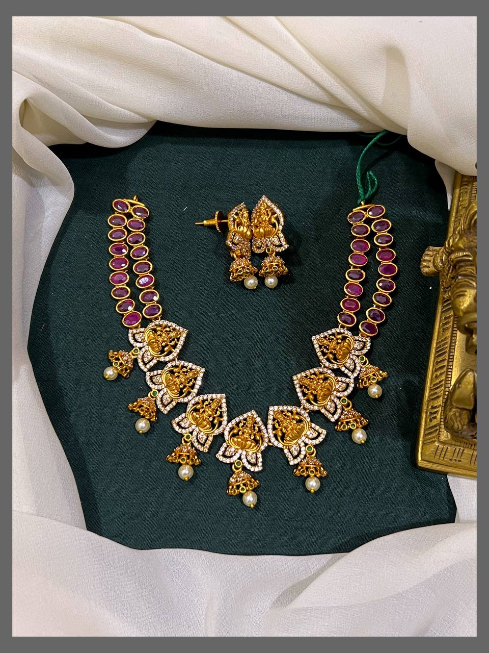 Beautiful Lakshmi Necklace In Nakshi - NN00710