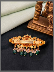 Ruby with Lakshmi Hair clip in Kundan - HA00195
