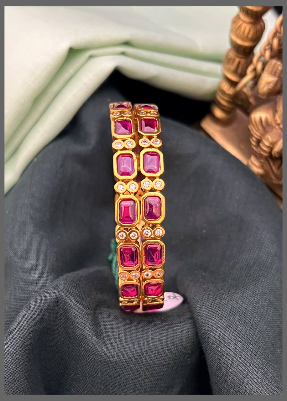 Ruby Bangle in Nakshi - BG00570