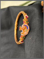 Peacock with Multi Colour Kadaga in Kundan - BG00590