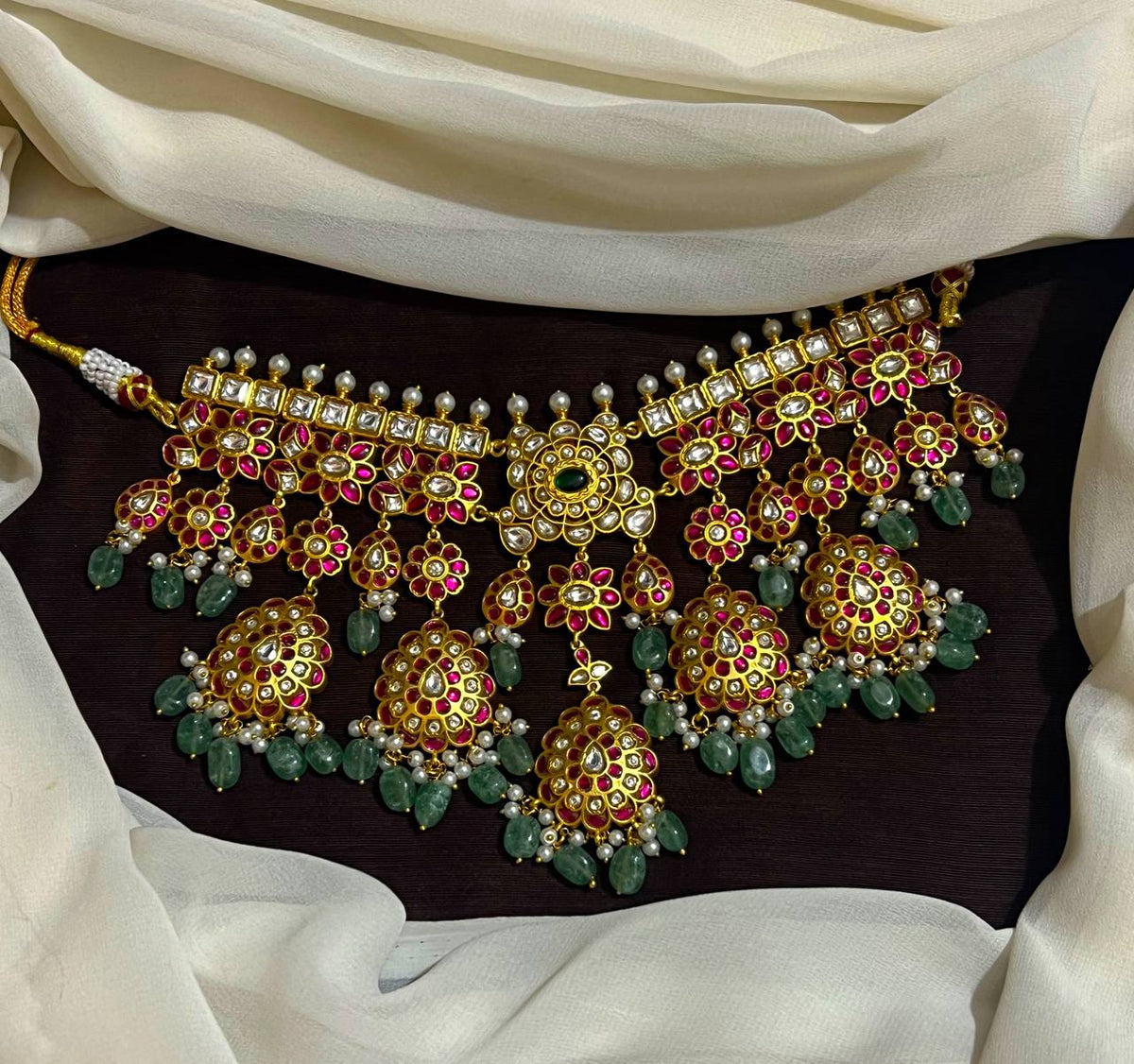 Jadau Double Step Choker -KN00156