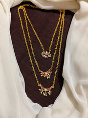 Layer Step Haram With Jadau Pendant - KN00671