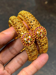 Nakshi Polish Kempu Bangles - BG00715