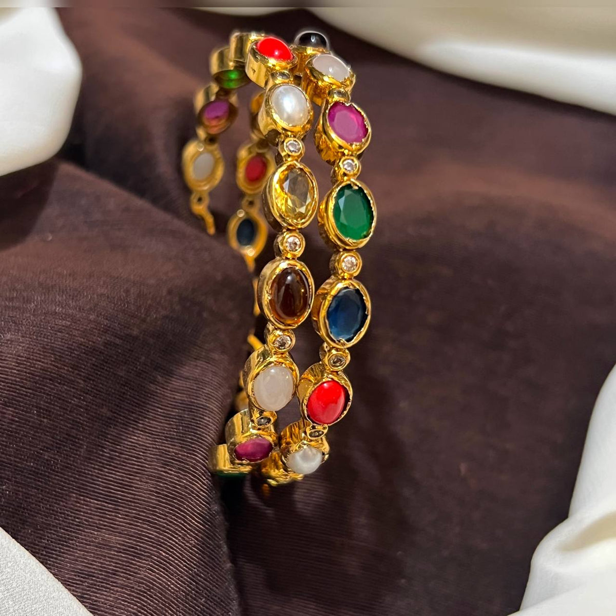 Antique Navarathna Bangles - BG00697