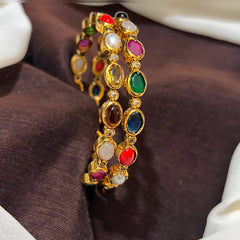 Antique Navarathna Bangles - BG00697